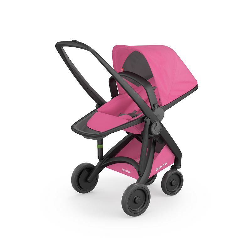 Carucior, Greentom, Reversible, 100% Ecologic, Black Pink [1]