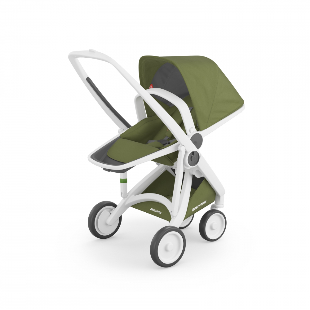 Carucior, Greentom, Reversible, 100% Ecologic, White Olive [1]