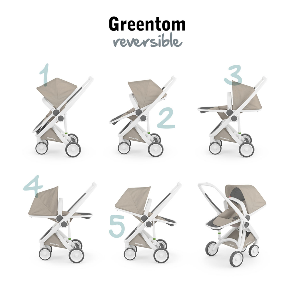 Greentom-Carucior, Greentom, Reversible, 100% Ecologic, White Sand [2]