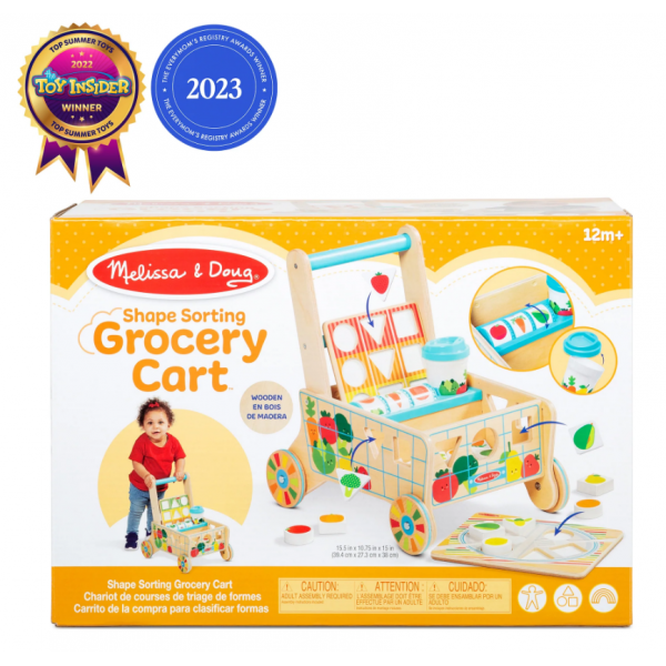 Melissa & Doug-Carucior premergator din lemn cu set de jucarii educative [3]