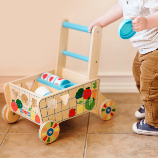 Melissa & Doug-Carucior premergator din lemn cu set de jucarii educative [5]