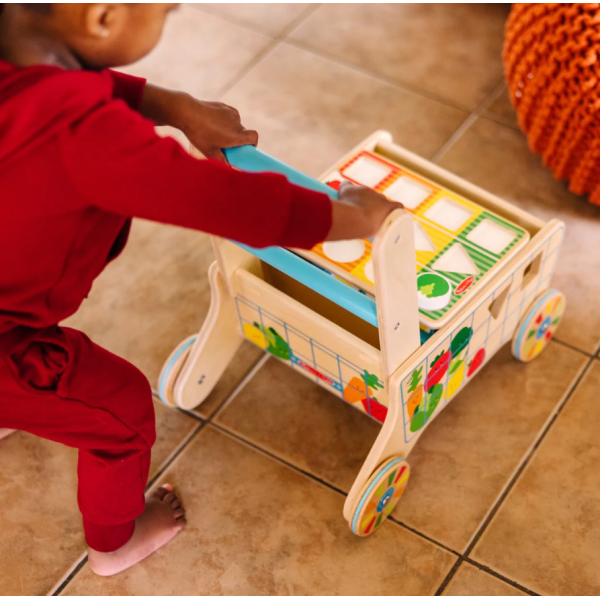 Melissa & Doug-Carucior premergator din lemn cu set de jucarii educative [8]