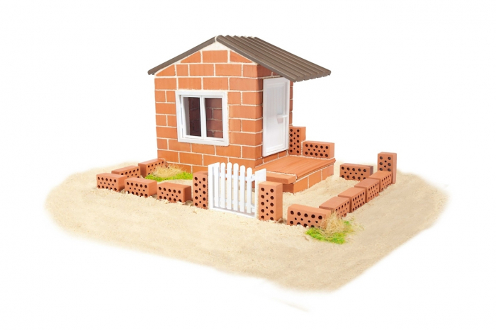 Pachet de constructie Casa de vara si Fantana din caramizi in miniatura [2]