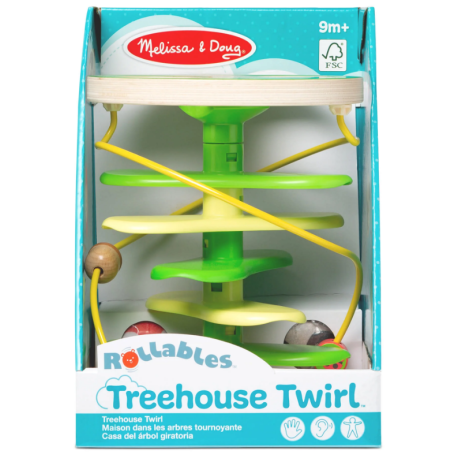 Melissa & Doug-Centru de joaca pentru dezvoltarea motricitatii la bebe si toddler Casuta din copac cu rollercoaster [3]