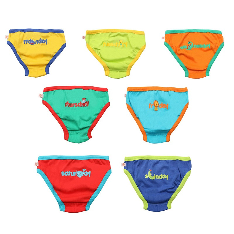 Chilotei din bumbac organic, pentru baieti, Zoocchini, Zilele sÃ„Æ’ptÃ„Æ’mÃƒÂ¢nii, 5-6 ani - 7 buc [1]