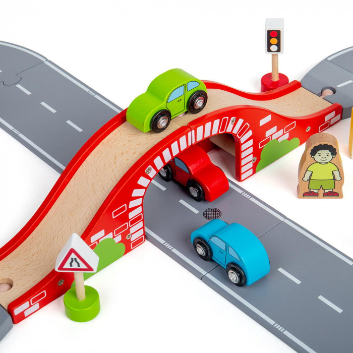 BIGJIGS Toys-Circuit auto - Orasul (36 piese) [2]