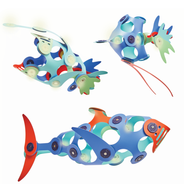 Clixo-Clixo joc magnetic de construit - Animalute marine ( 24 piese) [3]