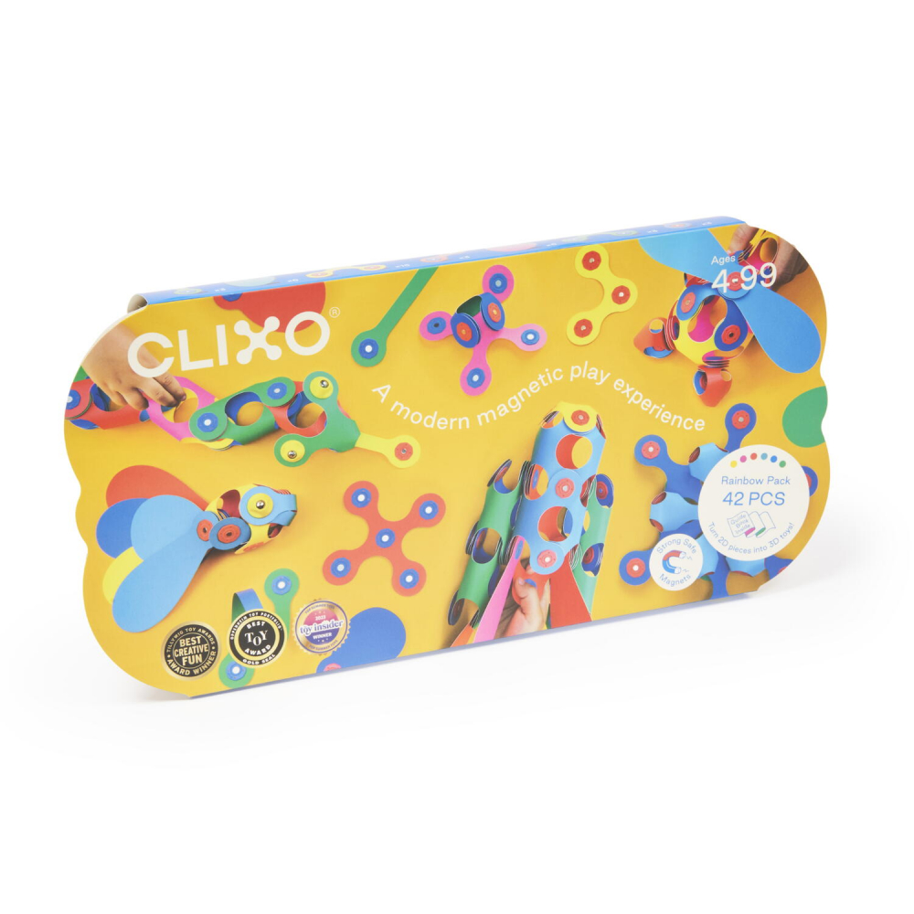 Clixo mágneses építőjáték - Rainbow (42 db) [2]