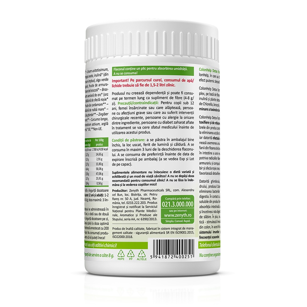 Zenyth-Colon Help Detox Forte, 240 g, Zenyth [4]