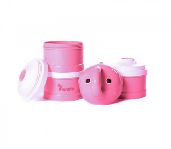 Containere lapte praf BO Jungle cu 4 compartimente Elefant Roz [1]