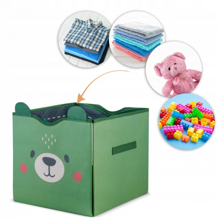 Nukido-Cos de depozitare 2 in 1 cu salteluta de joaca pentru copii Nukido - Verde [4]