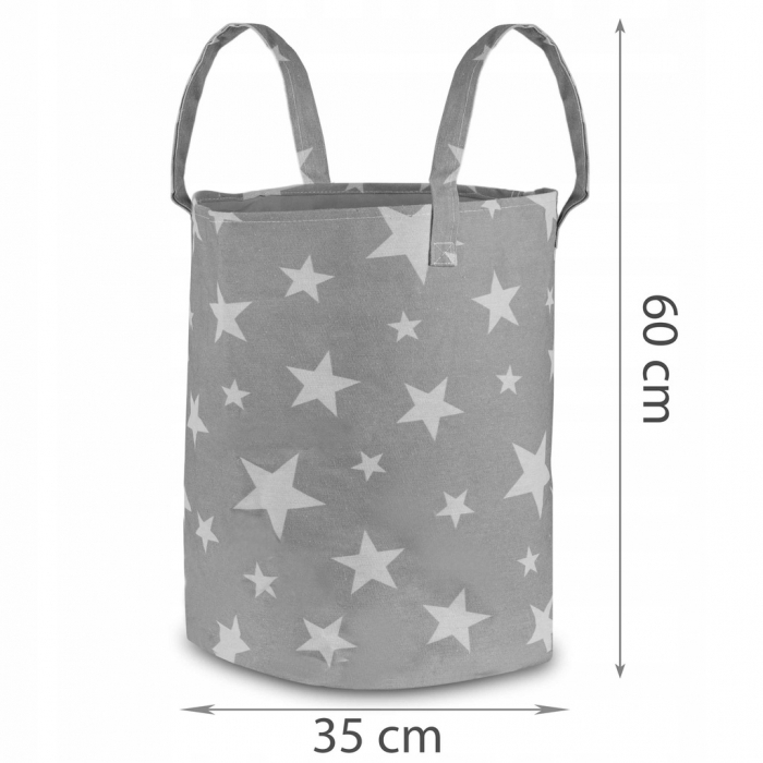 Nukido-Cos mare pentru depozitarea jucariilor Nukido - Gri cu stele [4]