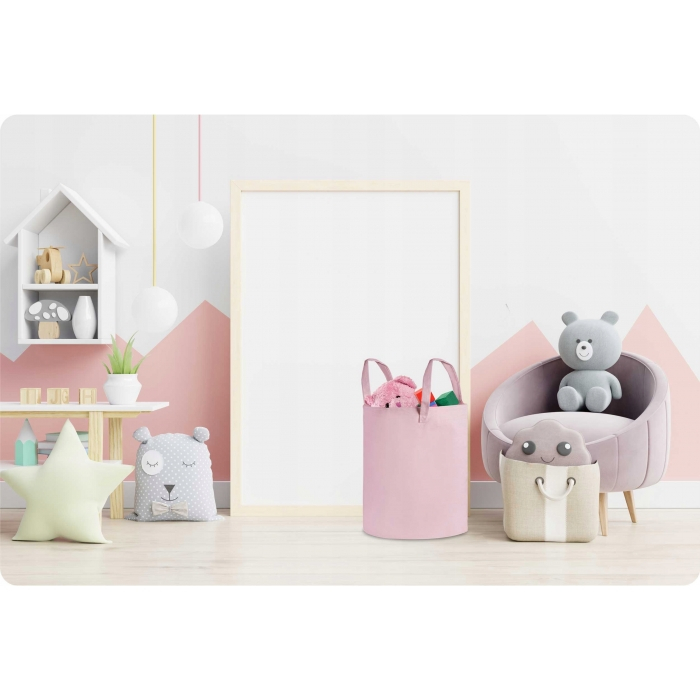 Cos mare pentru depozitarea jucariilor Nukido - Roz pudra [2]