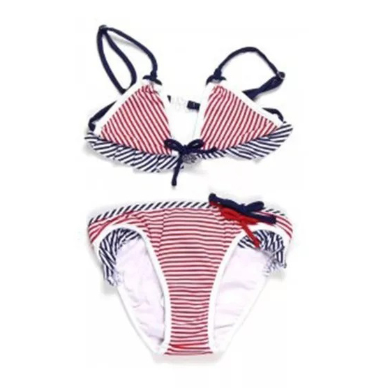 Costum de baie 2 piese Rosu/Alb/Bleumarin (3751), 5 ani, 110 cm [1]