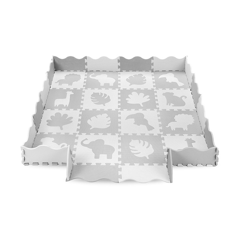 Momi-Covoras de joaca Puzzle 150x150 cm, Momi Zawi - Grey [5]