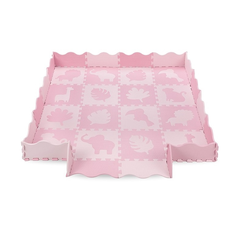 Covoras de joaca Puzzle 150x150 cm, Momi Zawi - Pink [4]