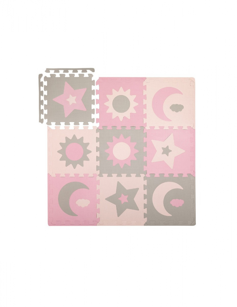 Momi-Covoras de joaca puzzle 93x93 cm Momi, Nebe - Pink [2]