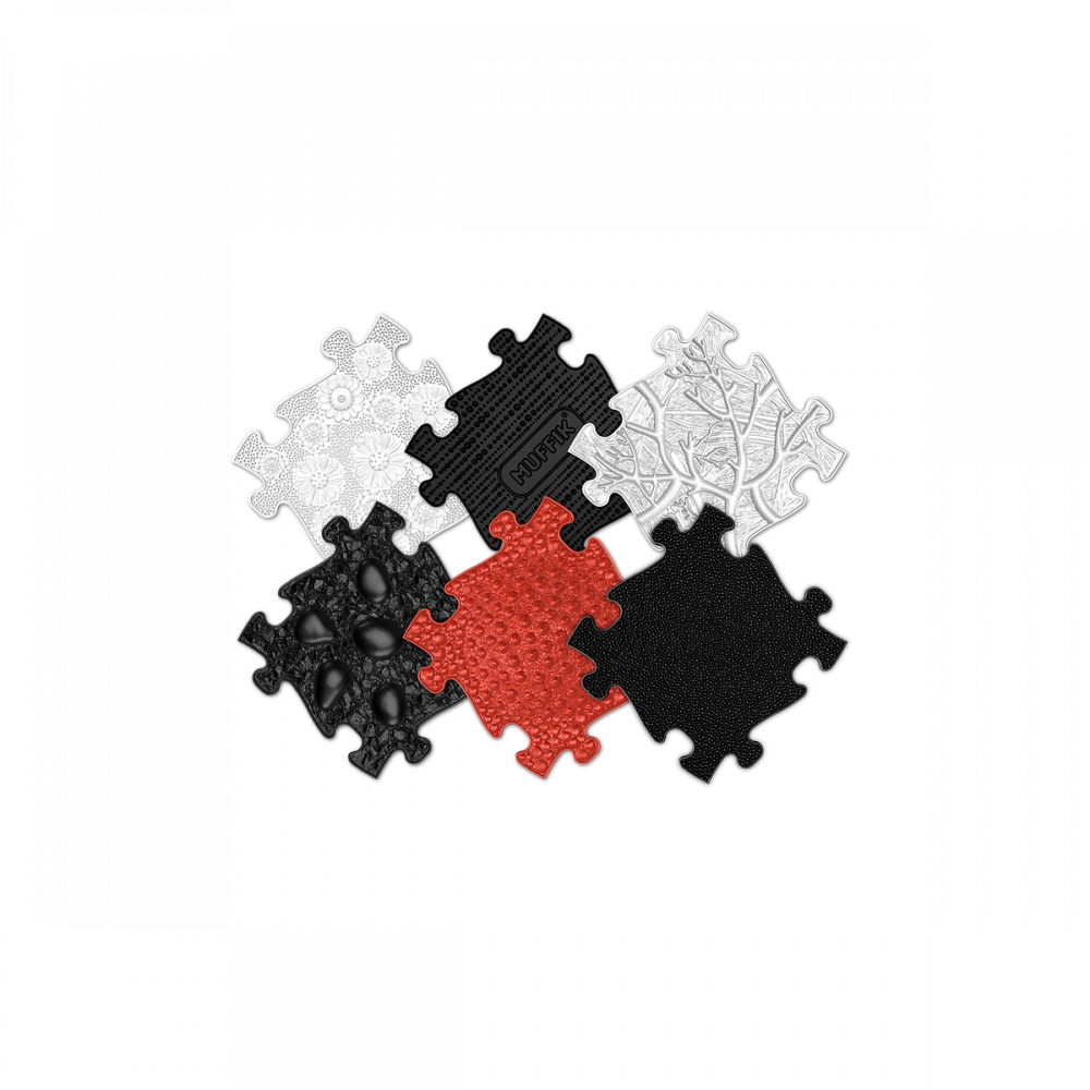 Covoras-ortopedic-senzorial-puzzle-Set-Rosu-si-Negru-pentru-bebelusi-Muffik-Muffik [2]
