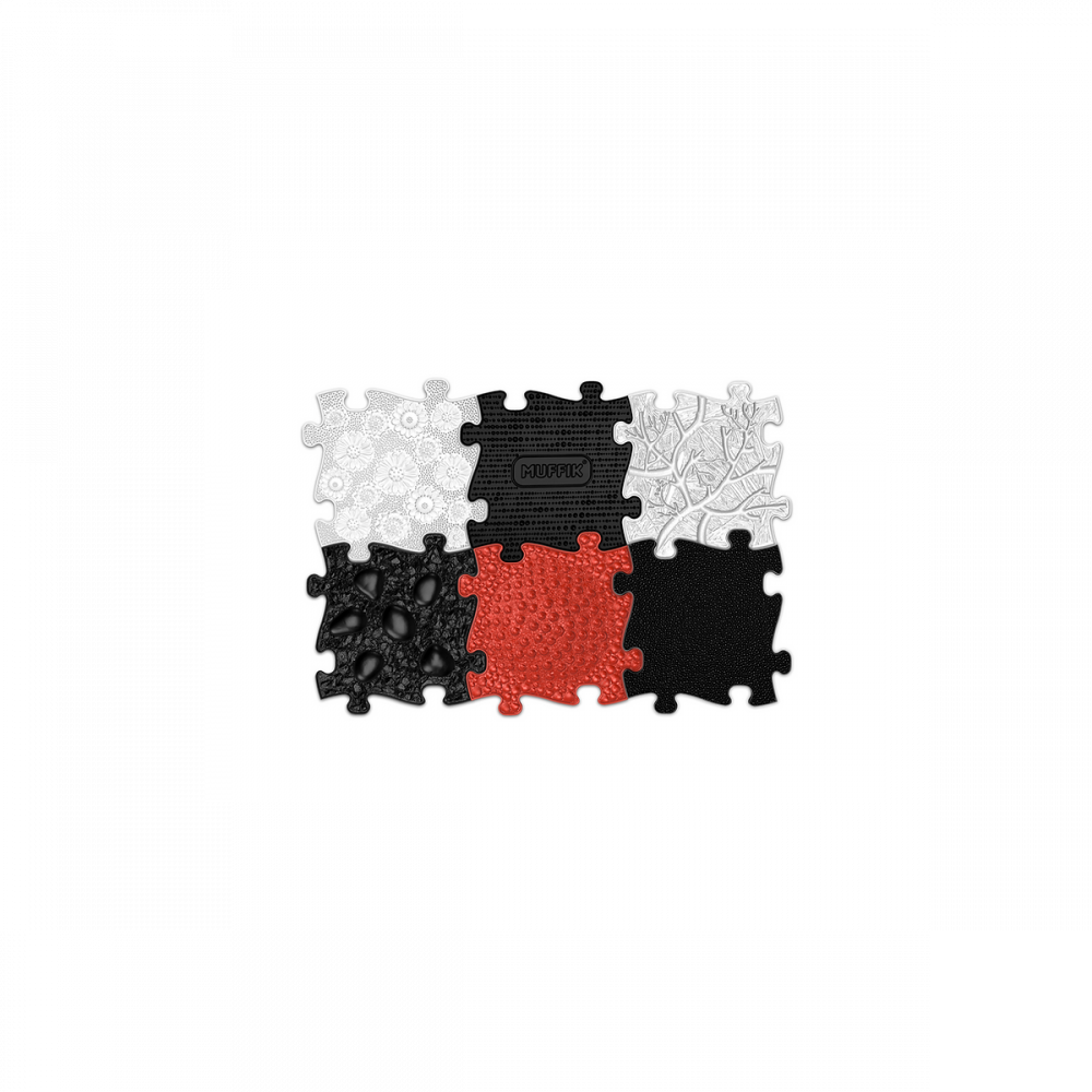 Covoras-ortopedic-senzorial-puzzle-Set-Rosu-si-Negru-pentru-bebelusi-Muffik-Muffik [3]
