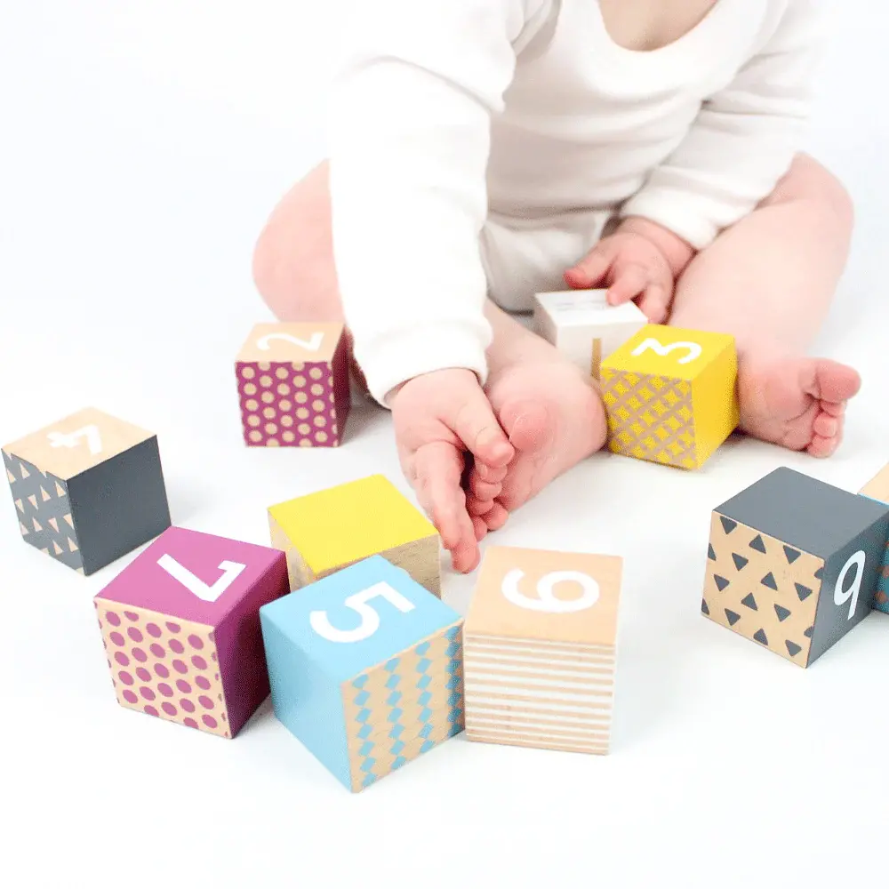BIGJIGS Toys-Cuburi din lemn - Invat sa numar [2]
