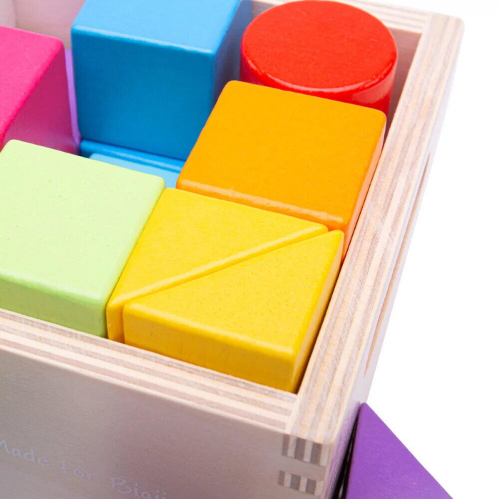 BIGJIGS Toys-Cuburi din lemn - Set 17 piese [7]