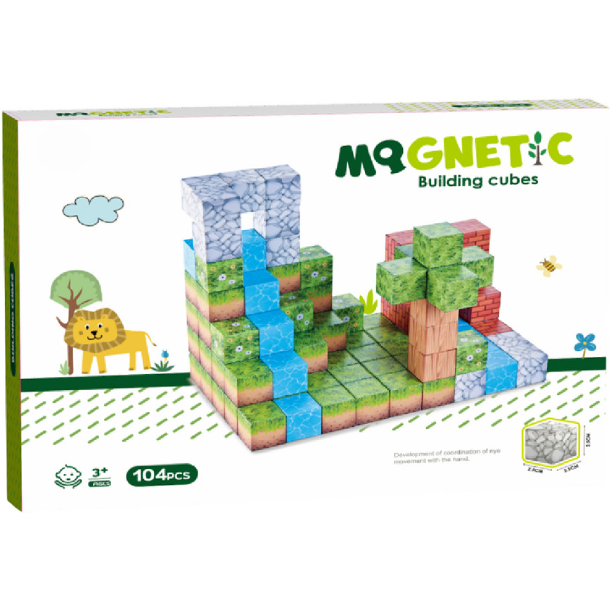 Cuburi magnetice - In natura 104 piese (2.5 cm) [1]