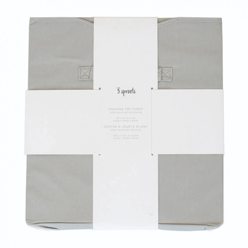 3 Sprouts-Cufar pliabil pentru camera copiilor, material reciclat Gri, 3 Sprouts [3]