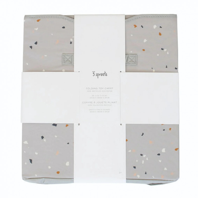 3 Sprouts-Cufar pliabil pentru camera copiilor, material reciclat Terrazo grey, 3 Sprouts [4]