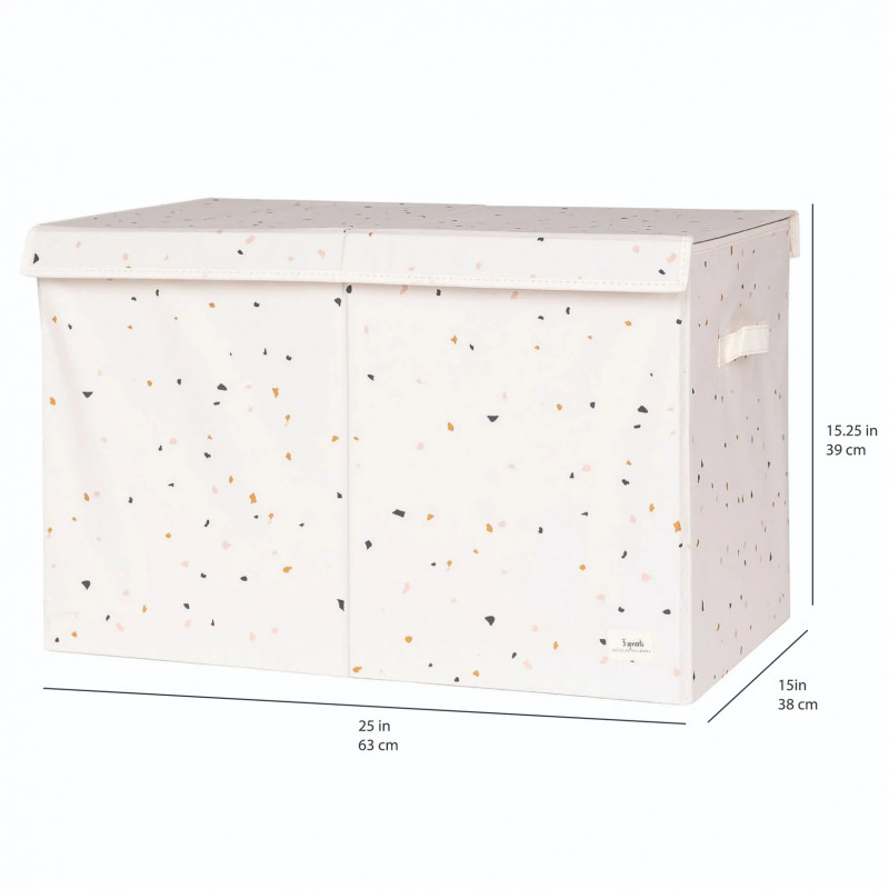 3 Sprouts-Cufar pliabil pentru camera copiilor, material reciclat Terrazzo Cream, 3 Sprouts [3]