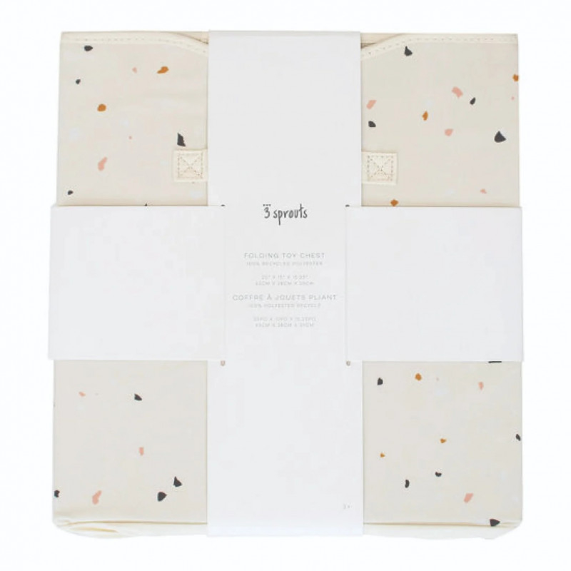 3 Sprouts-Cufar pliabil pentru camera copiilor, material reciclat Terrazzo Cream, 3 Sprouts [2]