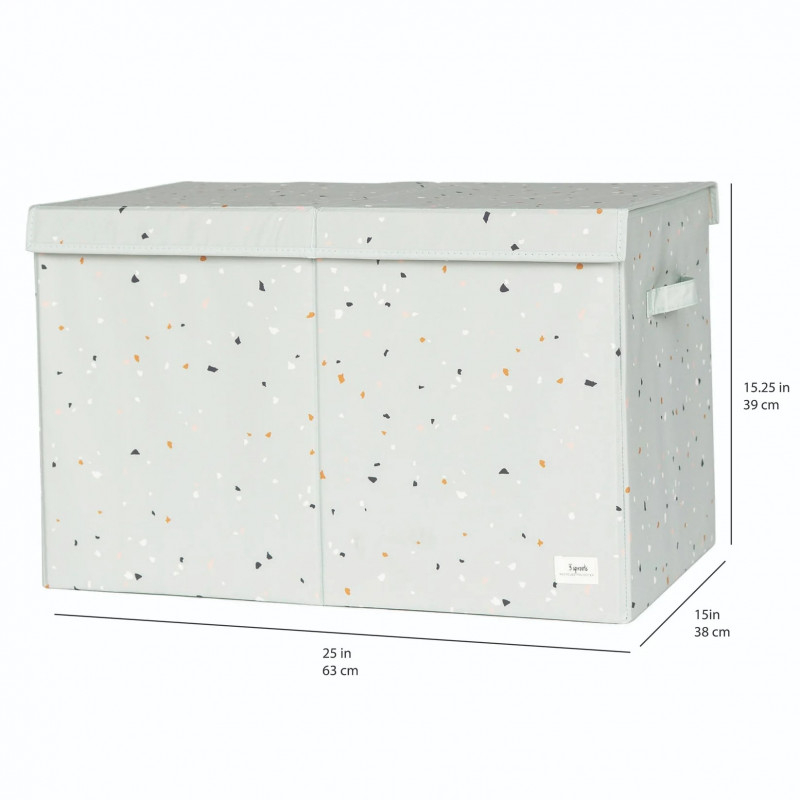 3 Sprouts-Cufar pliabil pentru camera copiilor, material reciclat Terrazzo Green, 3 Sprouts [5]