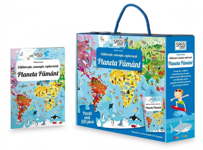 Sassi Cunoaste si exploreaza - Puzzle Planeta Pamant in limba Romana 205 piese  [3]