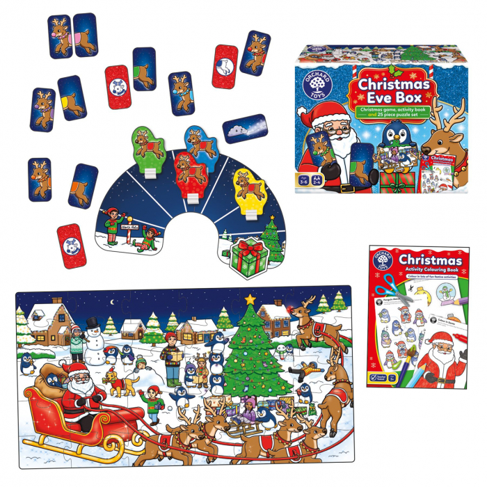 Orchard Toys Cutie 3 in 1 Ajunul Craciunului - joc educativ puzzle si carte de colorat cu activitati [2]