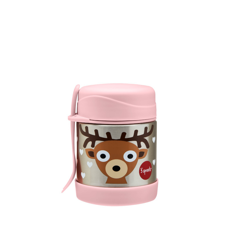 3 Sprouts-Cutie alimentara din inox cu lingura-furculita, Caprioara, 3 Sprouts [4]