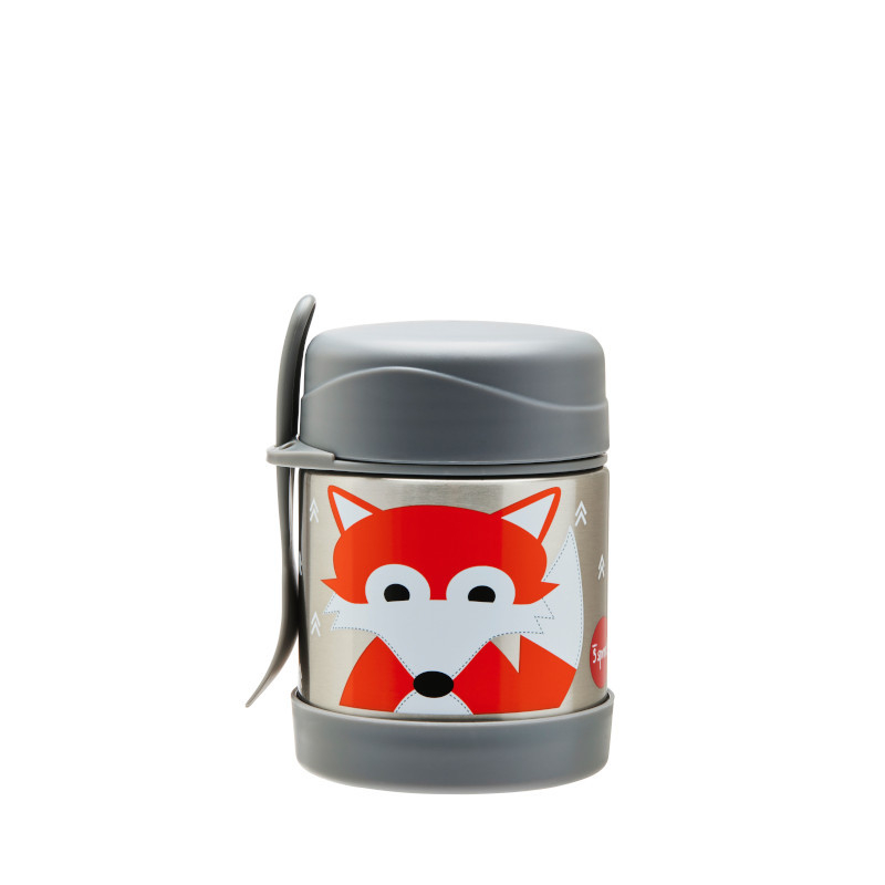 Cutie alimentara din inox cu lingura-furculita, Vulpe, 3 Sprouts [4]