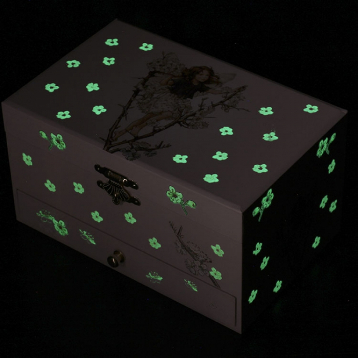 Pachet Cutie muzicala flori de cires si Set bijuterii pasare [3]