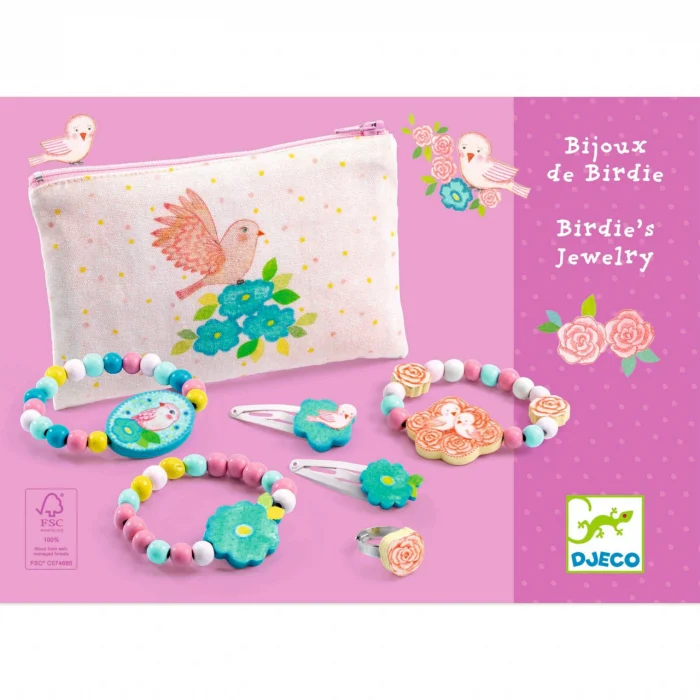 Pachet Cutie muzicala flori de cires si Set bijuterii pasare [4]
