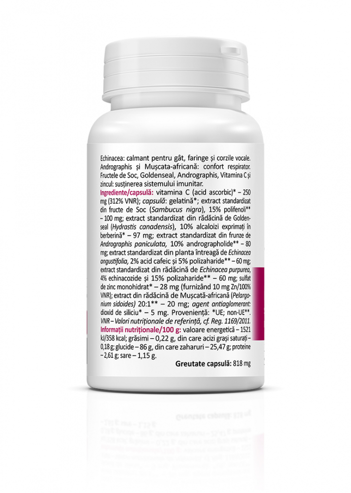 Zenyth-Andrographis 30 cps, supliment alimentar pentru imunitate, reducerea simptomelor virozelor respiratorii [2]