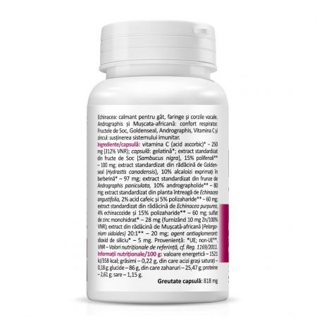 Zenyth-Echinacea cu Soc si Muscata africana, 700 mg, 30 capsule, Zenyth [2]