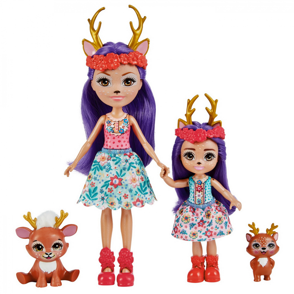 Enchantimals Set Papusi Surori Si Animalutele Lor Danessa Deer Si Sprint Si Danetta Deer Si Fleet [2]