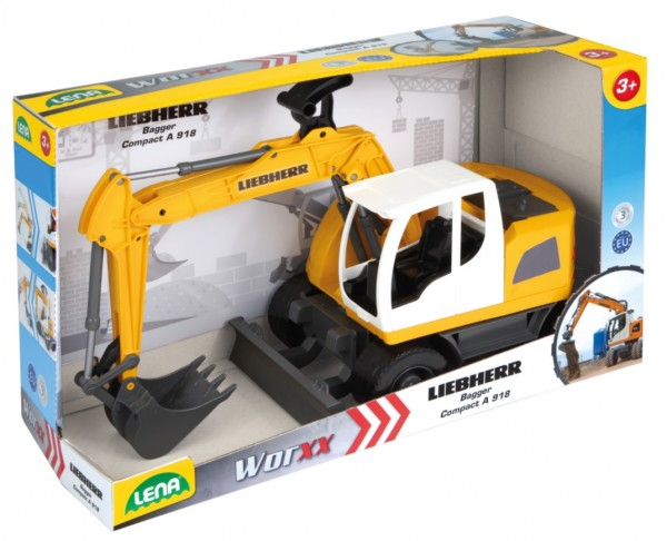 Excavator-plastic-Bagr-Liebherr-A918-Litronic-Worxx-cupa-functionala-48-cm-pentru-copii-Lena [1]