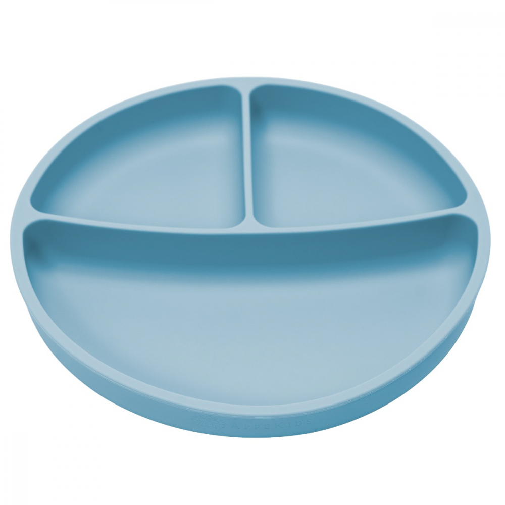 APPEKIDS-Farfurie compartimentata din silicon cu ventuza, AppeKids - Aqua Blue [5]
