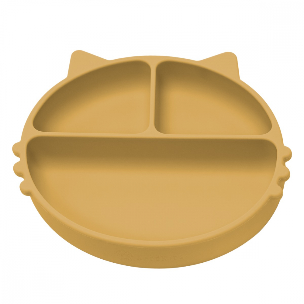 Farfurie compartimentata din silicon cu ventuza, AppeKids - Kitty - Honey [5]