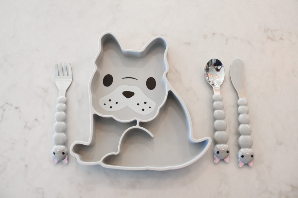 Farfurie Compartimentata Din Silicon Cu Ventuza, Melii, Bulldog [5]