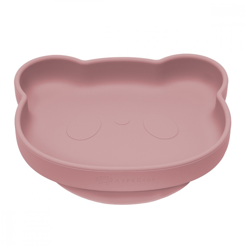APPEKIDS-Farfurie din silicon cu ventuza, AppeKids, The Little Bear - Old Rose [5]