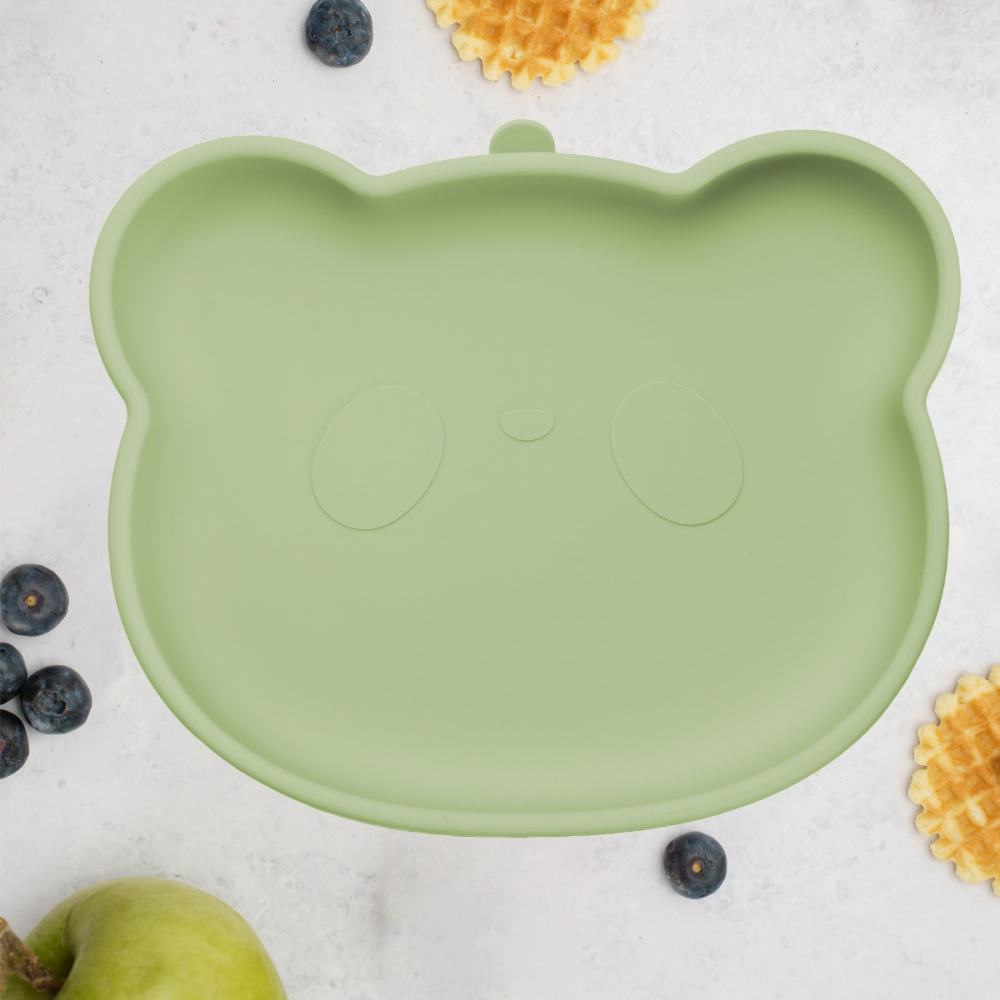 APPEKIDS-Farfurie din silicon cu ventuza, AppeKids, The Little Bear - Raw Green [1]