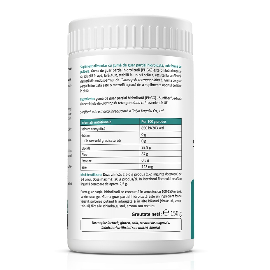 Zenyth-Fibre alimentare prebiotice PHGG, 150 g, Zenyth [3]