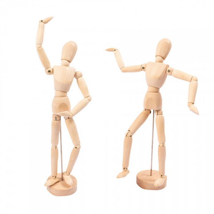 Playbox Figurina corp uman cu articulatii mobile pe suport vertical pentru pictura desen [2]