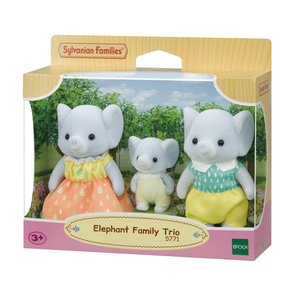Figurine Sylvanian Families-Familia Elefanteilor Trio [2]