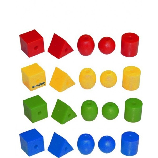Miniland Forme geometrice de insirat 2.5 cm [10]